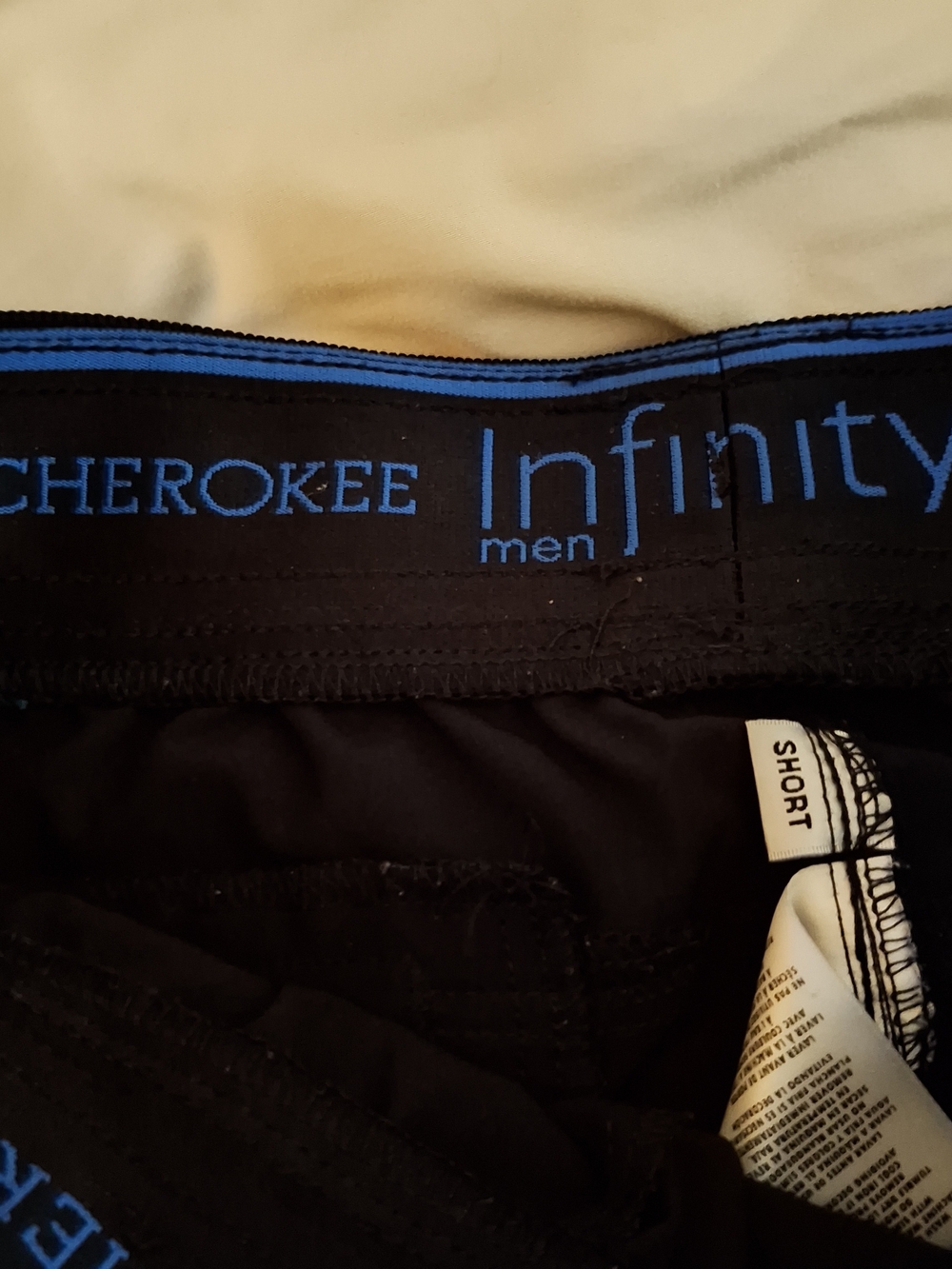 Cherokee Infinity Men's Black Drawstring Scrub Joggers with Side Pockets - Picture 5 of 8